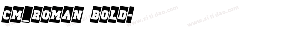 CM_Roman Bold字体转换